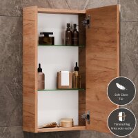 Spiegelschrank 40cm Gold Eiche