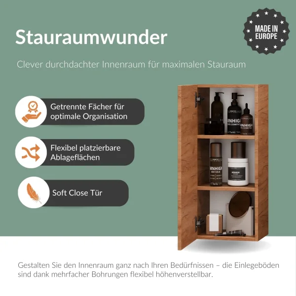 Midischrank 32cm (Gold Eiche)