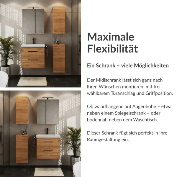 Midischrank 32cm (Gold Eiche)