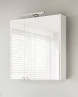 Badmöbel-Set mit Spiegelschrank 64cm (Weiß)