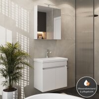 Bathroom furniture set with mirror cabinet 64cm (white)