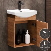 Waschtischunterschrank 45cm Gold Eiche