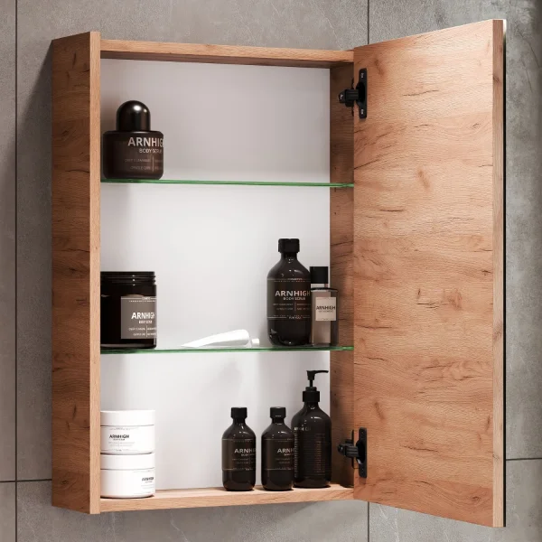 Spiegelschrank 50cm Gold Eiche