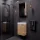 Badmöbel-Set 40cm mit Spiegelschrank Gold Eiche