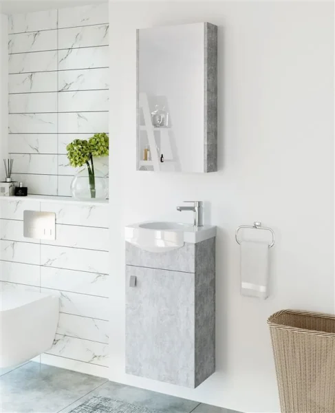 Mirror cabinet 40cm (concrete)