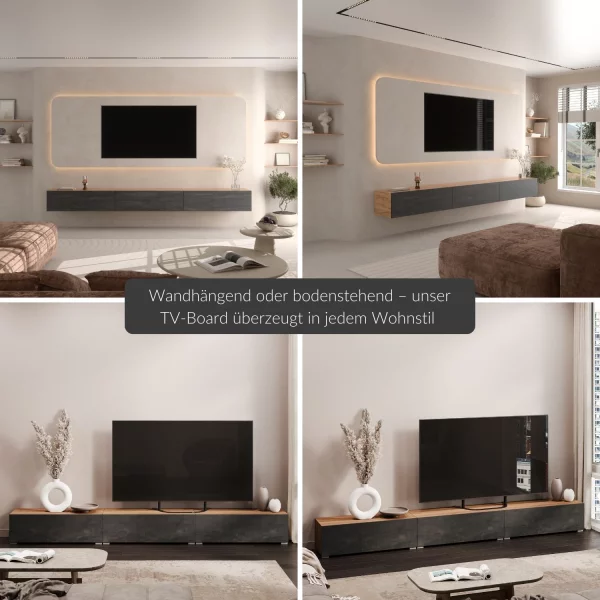Planetmoebel TV Board WEST 100 - 320 cm, verschiedene Farben