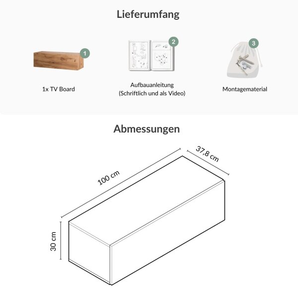 TV board WEST 100 - 320 cm, various colours