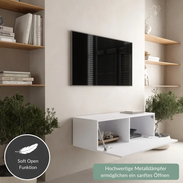TV Board WEST, White, 100 cm