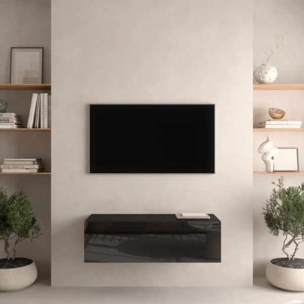 Mueble para televisor WEST negro, 100 cm