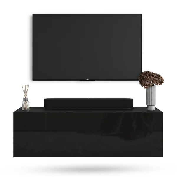 Mueble para televisor WEST negro, 100 cm
