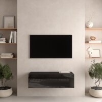 TV Board WEST Schwarz 100 cm
