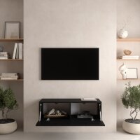 TV Board WEST Schwarz 100 cm