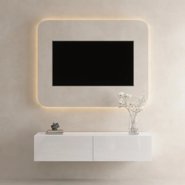 TV Stand WEST, White, 140 cm