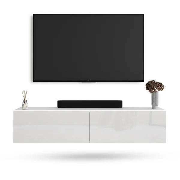 TV Stand WEST, White, 140 cm