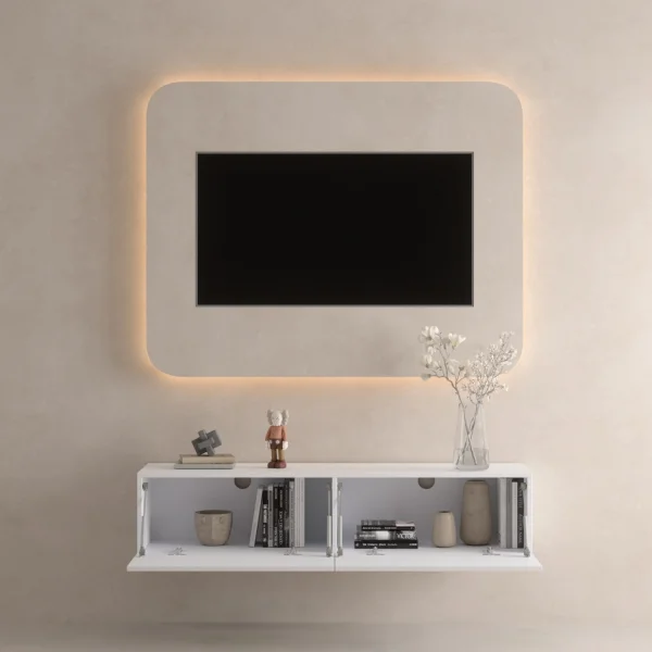 TV Stand WEST, White, 140 cm