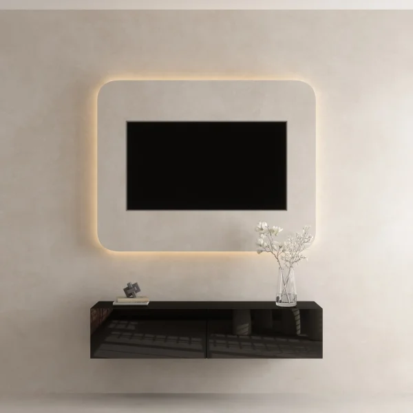 Mueble para televisor WEST negro de 140 cm