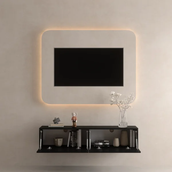 Mueble para televisor WEST negro de 140 cm