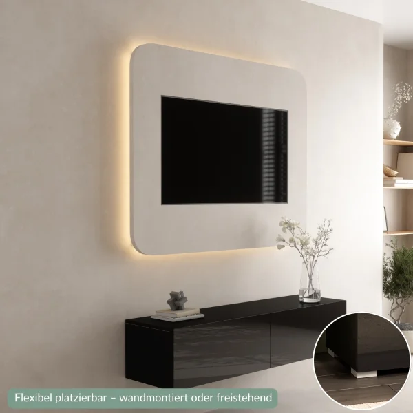 Mueble para televisor WEST negro de 140 cm