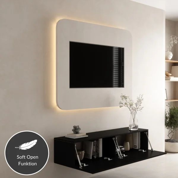 Mueble para televisor WEST negro de 140 cm
