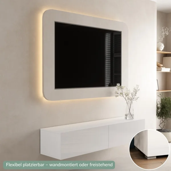 TV Stand WEST, White, 160 cm
