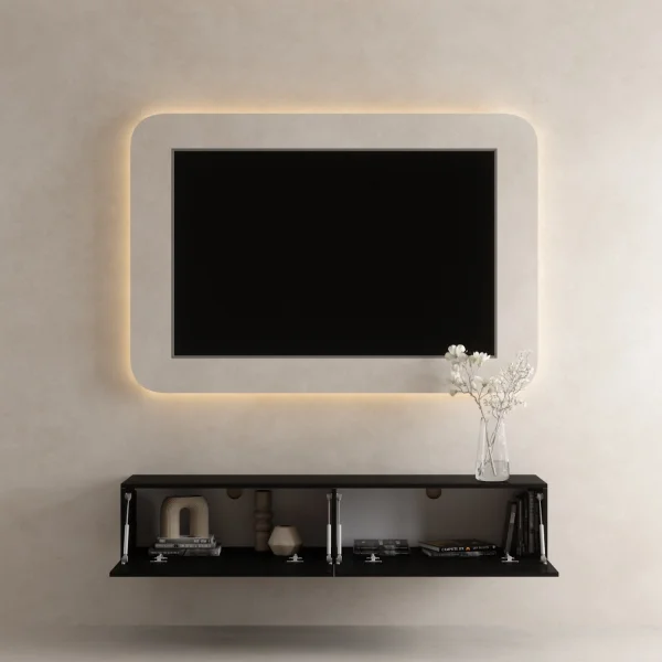 Mueble para televisión WEST negro, 160 cm