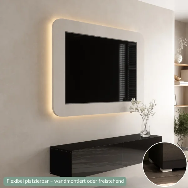 Mueble para televisión WEST negro, 160 cm