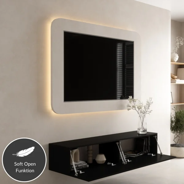 Mueble para televisión WEST negro, 160 cm