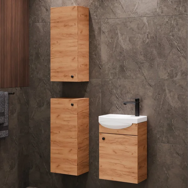 Waschtischunterschrank 40 cm mit 2x Midischrank 32 cm