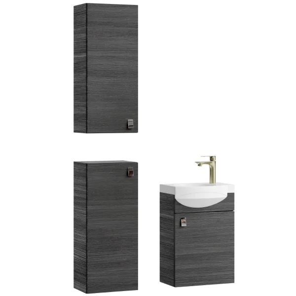 Waschtischunterschrank 40 cm mit 2x Midischrank 32 cm