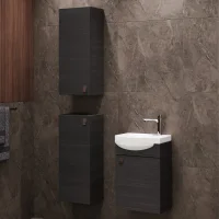 Mueble bajo de lavabo de 40 cm con 2 armarios medianos de...