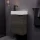 Sink base cabinet 40 cm anthracite with black faucet