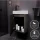 Sink base cabinet 40 cm anthracite with black faucet