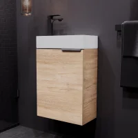 Waschbeckenunterschrank 40cm Sonoma Eiche mit Armatur...