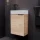 Sink base cabinet 40 cm Sonoma oak with black faucet