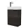 Waschbeckenunterschrank 40cm Anthrazit mit Armatur Chrom