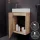 Waschbeckenunterschrank 40cm Sonoma Eiche mit Armatur Chrom
