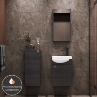Waschtisch 40 cm mit Spiegelschrank und Midischrank -...