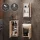 Meuble sous-lavabo de 40 cm avec armoire de toilette et meuble intermédiaire de 32 cm, en chêne Sonoma