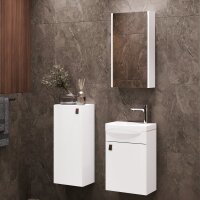 Waschtischunterschrank 40 cm mit Spiegelschrank und...