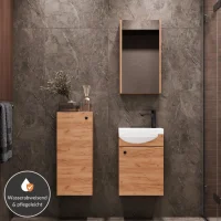 Meuble sous-lavabo de 40 cm avec armoire de toilette et...