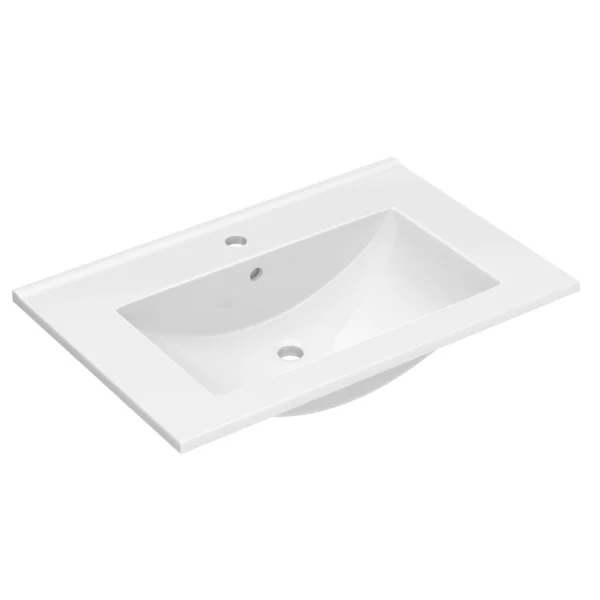 Inset washbasin LUX 70 cm high gloss white