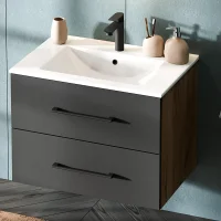 Lavabo de encastrar LUX de 70 cm, blanco alto brillo