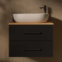 Meuble sous-lavabo LUX 70 cm, ch&ecirc;ne dor&eacute; /...