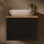 LUX 70-cm Vanity Cabinet in Gold Oak / Anthracite with 60-cm White Countertop Sink