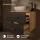 LUX 70-cm Vanity Cabinet in Gold Oak / Anthracite with 60-cm White Countertop Sink
