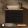LUX 70-cm Vanity Cabinet in Gold Oak / Anthracite with 60-cm White Countertop Sink