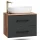 LUX 70-cm Vanity Cabinet in Gold Oak / Anthracite with 60-cm White Countertop Sink