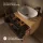 LUX 70-cm Vanity Cabinet in Gold Oak / Anthracite with 60-cm White Countertop Sink