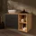 LUX Vanity Cabinet with Shelf, 100 cm, Gold Oak / Anthracite, with White Countertop Sink