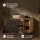 LUX Vanity Cabinet with Shelf, 100 cm, Gold Oak / Anthracite, with White Countertop Sink